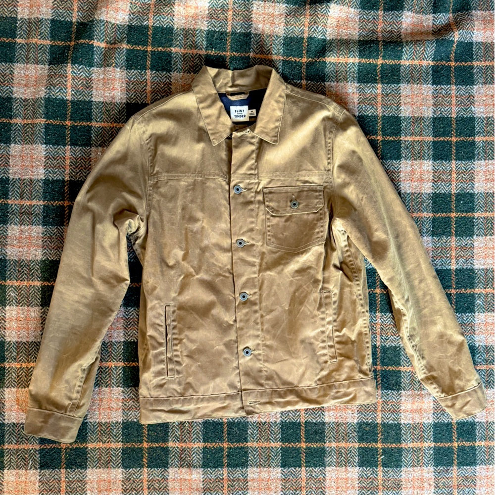 FLINT AND TINDER WAXED TRUCKER JACKET